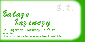 balazs kazinczy business card